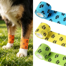 Load image into Gallery viewer, Pet Dog Self-Adhesive Elastic Bandage Wrap Anti-Dirty Paw Protector Bitter Taste Prevents Chewing Outdoor Walking Foot Cover
