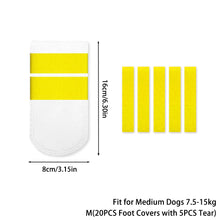 Load image into Gallery viewer, 20Pcs Pet Disposable Booties Non-Woven Waterproof Leg Sleeves for Dogs Cats Outdoor Walking Paw Protector Dirty Proof Feet Cover
