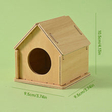 Load image into Gallery viewer, Wooden Hamster House Hideout Small Animal Hideaway Platform Ladder Climbing Toy Real Wood Cage Decor for Hamster Bird Parrot
