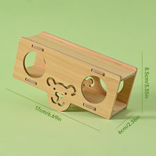 Load image into Gallery viewer, Wooden Hamster House Hideout Small Animal Hideaway Platform Ladder Climbing Toy Real Wood Cage Decor for Hamster Bird Parrot
