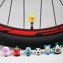 Load image into Gallery viewer, Cartoon Bicycle Air Nozzle Valve Cap Road Bike Silicone Creative Waterproof Valve Caps Cover Mountain Bike Decoration Riding Equipment
