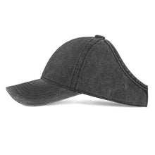 Load image into Gallery viewer, Women's Washed Cotton High Ponytail Baseball Cap UV Protection Hollow Back Outdoor Accessories Sports Sun Hat
