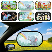 Load image into Gallery viewer, 2Pcs Car Sun Shade Side Window Windscreen Roof Window UV Protection Auto SunShade Curtain For Children Adults Adsorption SunShade Cover
