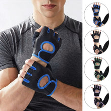 Load image into Gallery viewer, 1Pair Non-Slip Breathable Half Finger Fitness Hand Palm Sports Gloves Shock-absorbing for Cycling Weightlifting Bodybuilding Training
