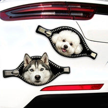 Load image into Gallery viewer, Funny Dog Car Sticker Scratch Cover Bumper Decal for Vehicle Cute Cartoon PVC Vinyl for Car Motorcycle Scooter Waterproof UV Resistant
