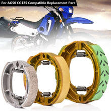 Load image into Gallery viewer, Electric Scooter Motorcycle Brake Shoes for Electric Scooter Motorcycle Front Rear Drum Brake Linings 80mm 90mm 110mm 130mm For AG50 CG125 Compatible Replacement Part
