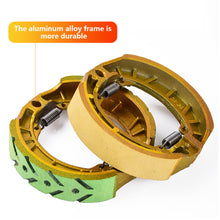 Load image into Gallery viewer, Electric Scooter Motorcycle Brake Shoes for Electric Scooter Motorcycle Front Rear Drum Brake Linings 80mm 90mm 110mm 130mm For AG50 CG125 Compatible Replacement Part
