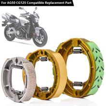 Load image into Gallery viewer, Electric Scooter Motorcycle Brake Shoes for Electric Scooter Motorcycle Front Rear Drum Brake Linings 80mm 90mm 110mm 130mm For AG50 CG125 Compatible Replacement Part
