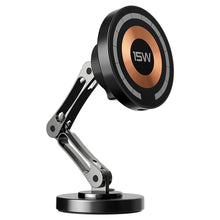Load image into Gallery viewer, 15W Car Magnetic Wireless Charger Holder 360 Rotation Metal Adjustable Angle in Car Stand For Iphone 15 14 13 12 Pro Max Samsung
