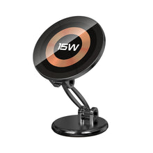 Load image into Gallery viewer, 15W Car Magnetic Wireless Charger Holder 360 Rotation Metal Adjustable Angle in Car Stand For Iphone 15 14 13 12 Pro Max Samsung
