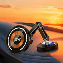 Load image into Gallery viewer, 15W Car Magnetic Wireless Charger Holder 360 Rotation Metal Adjustable Angle in Car Stand For Iphone 15 14 13 12 Pro Max Samsung
