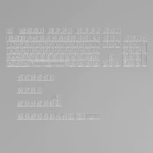 Load image into Gallery viewer, Carbon Fiber Pattern Transparent PC Keycaps 132 Keys OEM Height Side Print Transparent Keycaps for Mechanical Gaming Keyboard
