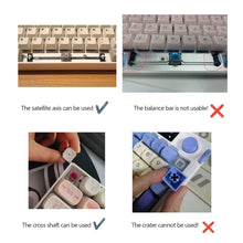 Load image into Gallery viewer, Carbon Fiber Pattern Transparent PC Keycaps 132 Keys OEM Height Side Print Transparent Keycaps for Mechanical Gaming Keyboard
