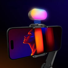 Load image into Gallery viewer, Mini RGB Magnetic Fill Light 3-stop Brightness 7 Color Adjustment Gimbal LED Video Photography Light for Phone Selfie
