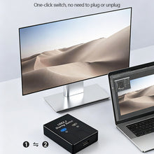 Load image into Gallery viewer, USB Switch 2 Port Manual USB HUB Two Computers Share U Disk Printer Devices Two In One Out USB2.0 Sharer
