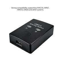 Load image into Gallery viewer, USB Switch 2 Port Manual USB HUB Two Computers Share U Disk Printer Devices Two In One Out USB2.0 Sharer
