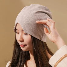 Load image into Gallery viewer, Travel Cotton Sleep Cap Comfortable Warm Sleep Pullover Pullover Design Windproof Nighttime Hat Women Men
