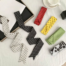 Load image into Gallery viewer, Fashion Dot Ribbon Silk Scarf Women Thin Neck Scarves Lady Small Shawls Bandana Narrow Female Neckerchief Dress Accessories
