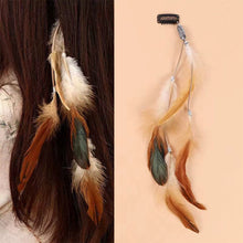 Load image into Gallery viewer, Bohemian Feather Hairband Women's Festive Masquerade Carnival Hippies Costume Indian Prom Gypsy Long Tassel Hair Accessories
