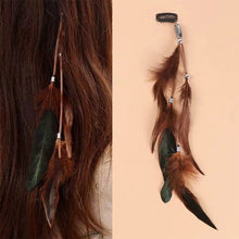 Load image into Gallery viewer, Bohemian Feather Hairband Women's Festive Masquerade Carnival Hippies Costume Indian Prom Gypsy Long Tassel Hair Accessories
