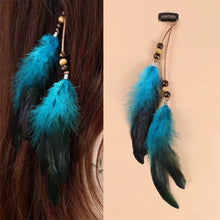 Load image into Gallery viewer, Bohemian Feather Hairband Women's Festive Masquerade Carnival Hippies Costume Indian Prom Gypsy Long Tassel Hair Accessories

