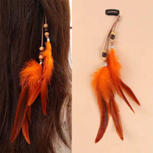 Load image into Gallery viewer, Bohemian Feather Hairband Women's Festive Masquerade Carnival Hippies Costume Indian Prom Gypsy Long Tassel Hair Accessories
