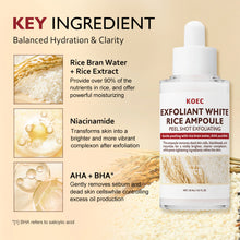 Load image into Gallery viewer, Exfoliant Black &amp; White Rice Ampoule Facial Serum Peel Shot Exfoliating Brightening Remove Dead Skin Blackhead Facial Cleaning
