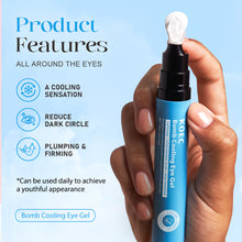 Load image into Gallery viewer, 15ml Aqua Boom Caffein Cooling Brightening Firming Eye Gel Reduce Dark Circles &amp; Fine Lines Hyaluronic Acid Niacinamide
