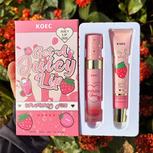 Load image into Gallery viewer, Lip Combo Strawberry Flavor Tinted Lip Oils Long Lasting Moisturizing and Nourishing Plumper Lip Care Gift Makeup
