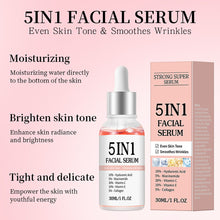 Load image into Gallery viewer, 5 In 1 Face Serum Anti-Wrinkle Brightening Vitamin C Niacinamide Hyaluronic Acid Moisturizing Firming Facial Skin Care Essence
