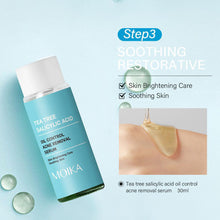 Load image into Gallery viewer, Tea Tree Salicylic Acid Serum Shrink Pore Cream Elimination Large Pores Remove Blackehead Face Smooth Repairing Skin Care Set
