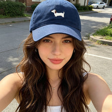 Load image into Gallery viewer, Cute Cartoon Puppy Embroidery Baseball Cap Adjustable Wide Brim Sunshade Unisex Daily Outdoor Leisure Hat
