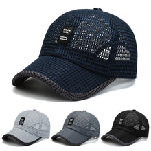 Load image into Gallery viewer, Mesh Curved Brim Baseball Cap Adjustable UV Protection Breathable Summer Outdoor Fishing Hiking Hat Unisex
