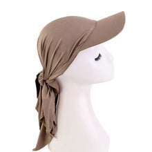 Load image into Gallery viewer, Ethnic Style Classic Solid Color Turban Hat Curved Brim Adjustable Baseball Cap Breathable Sunscreen Headscarf Hat
