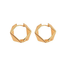 Load image into Gallery viewer, European And American Vintage Metal Irregular Rhombus Geometric Hoop Earrings Fashion Polygon Ear Jewelry for Women
