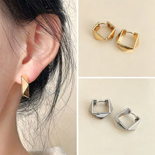 Load image into Gallery viewer, European And American Vintage Metal Irregular Rhombus Geometric Hoop Earrings Fashion Polygon Ear Jewelry for Women
