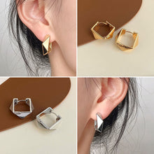 Load image into Gallery viewer, European And American Vintage Metal Irregular Rhombus Geometric Hoop Earrings Fashion Polygon Ear Jewelry for Women

