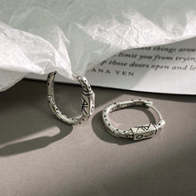 Load image into Gallery viewer, Vintage Graffiti U-Shape Geometric Punk Hoop Ear Buckle Fashion Earrings For Women Daily Party Jewelry
