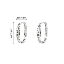 Load image into Gallery viewer, Vintage Graffiti U-Shape Geometric Punk Hoop Ear Buckle Fashion Earrings For Women Daily Party Jewelry
