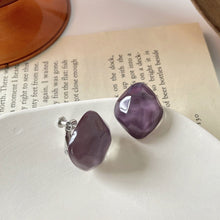 Load image into Gallery viewer, French Style Candy Color Resin Irregular Geometric Non-Piercing Ear Clips Fashion Daily Women Earrings Jewelry
