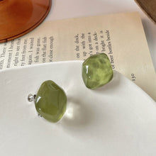 Load image into Gallery viewer, French Style Candy Color Resin Irregular Geometric Non-Piercing Ear Clips Fashion Daily Women Earrings Jewelry
