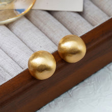Load image into Gallery viewer, High-end Matte Metal Semicircle Earrings Brushed Frosted Vintage Women Daily Party Fashion Jewelry
