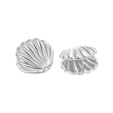 Load image into Gallery viewer, Alloy Metal Glossy Surface Shell Fan Shaped Stud Earrings Vintage Geometric Ocean Style Women Daily Trendy Jewelry
