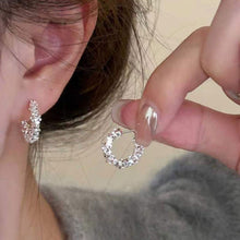 Load image into Gallery viewer, Electroplated Copper Broken Silver Style Irregular C Shape Earrings Women Fashion Elegant Daily Party Premium Jewelry

