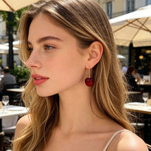 Load image into Gallery viewer, Alloy Cherry Drop Dangle Earrings Women Sweet Fruit Design Korean Fashion Daily Party Wedding Trendy Jewelry
