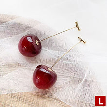 Load image into Gallery viewer, Alloy Cherry Drop Dangle Earrings Women Sweet Fruit Design Korean Fashion Daily Party Wedding Trendy Jewelry
