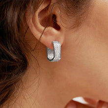 Load image into Gallery viewer, Copper Gold Geometric Square Hoop Earrings Women Full Cubic Zircon Luxury Bridal Wedding Party Daily Jewelry
