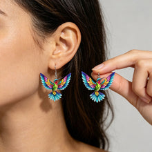 Load image into Gallery viewer, Retro Colorful Hummingbird Acrylic Earrings Cute Animal Stud Drop Dangle Earrings Women Fashion Jewelry Festival Gifts

