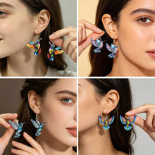 Load image into Gallery viewer, Retro Colorful Hummingbird Acrylic Earrings Cute Animal Stud Drop Dangle Earrings Women Fashion Jewelry Festival Gifts
