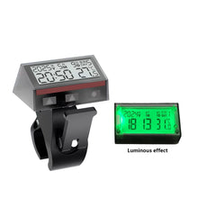 Load image into Gallery viewer, Motorcycle Solar Powered Multi-Function Digital Clock Touch Button Thermometer Calendar Waterproof for Bike Car E-Bike Accessory
